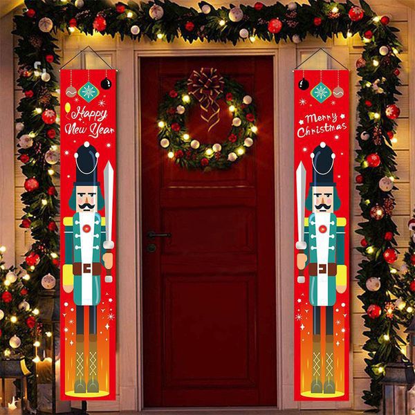 

nutcracker soldier figures banner/door curtain decor for home christmas hanging ornaments door decorations