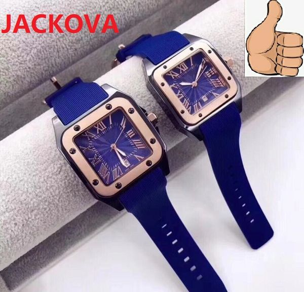 Top Brand moda donna orologio da polso orologi data automatica da uomo Cronografo da esterno al quarzo Batteria orologio all'ingrosso regali maschili in gomma silicone quadrato quadrante romano orologio da polso