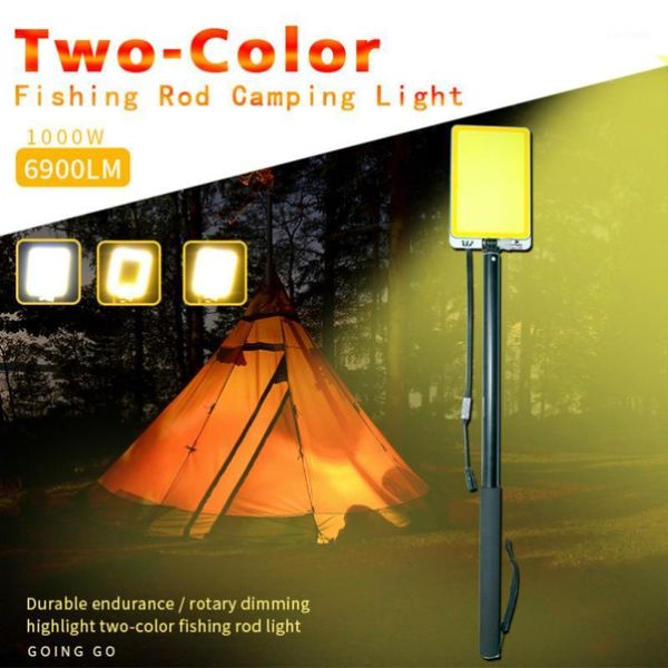 

portable lanterns outdoors led work light rechargeable camping tent spotlight cob searchlight can remote control change colour fishin bbq1