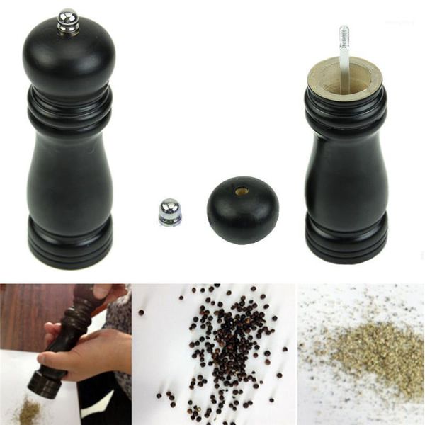 

wooden manual salt&pepper spice grinder/mill stainless steel adjusting coarse1