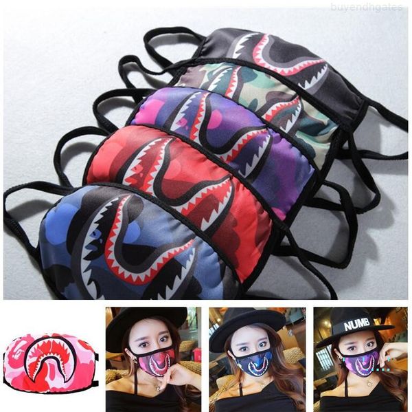 

men women shark face mask mouth-muffle cover brand designer face masks camouflage cycling designer mask sharks scary masks b61901