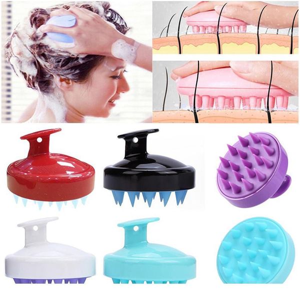 

1 2 pc comb handheld sile scalp shampoo massage brush washing comb shower head hair mini head meridian massage wi jllfwv, Silver