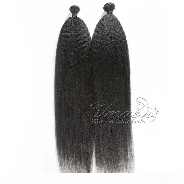 

vmae wholesale grade 11a brazilian virgin human hair weft natural color kinky straight 3 pcs remy hair weave bundles extensions, Black