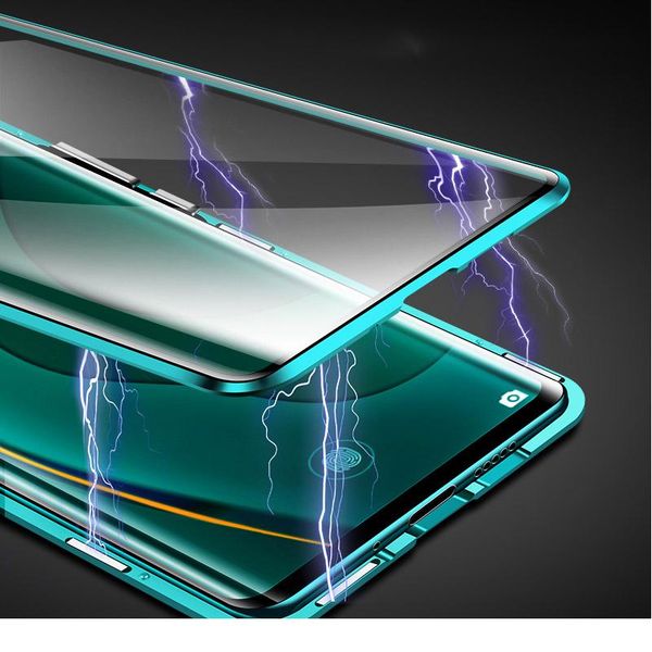 

360 full magnetic adsorption metal case for huawei p40 30 20 pro mate 30 20 p20 p30 p40 lite e doub wmtxev