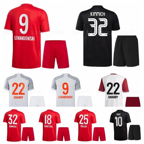 

20-21 soccer 9 robert lewandowski jersey set 7 serge gnabry 25 thomas muller 32 joshua kimmich 10 philippe coutinho football shirt kits b-r, Black