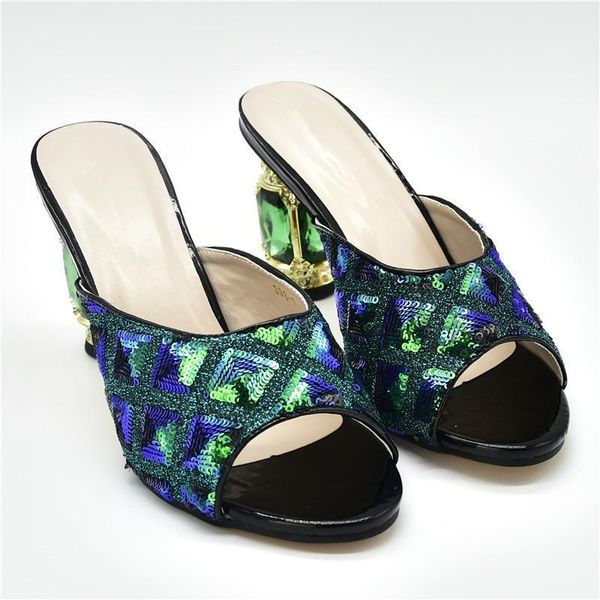 

dress shoes latest decorated with rhinestone italian high heels autumn slipper for wedding women luxury 2021 party shoes1, Black