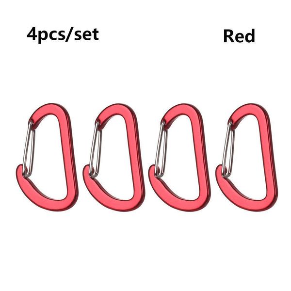 

4 pcs aluminum alloy carabiner d-ring keychain outdoor camping keyring climbing snap clip lock buckle hook fishing tool q bbyziu