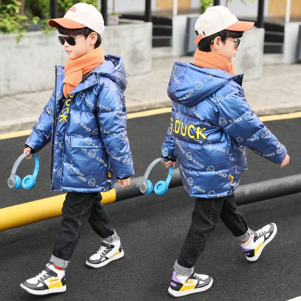 

boys' winter thicken the new style of children's down clothes and cotton padded jacket for, Blue;gray