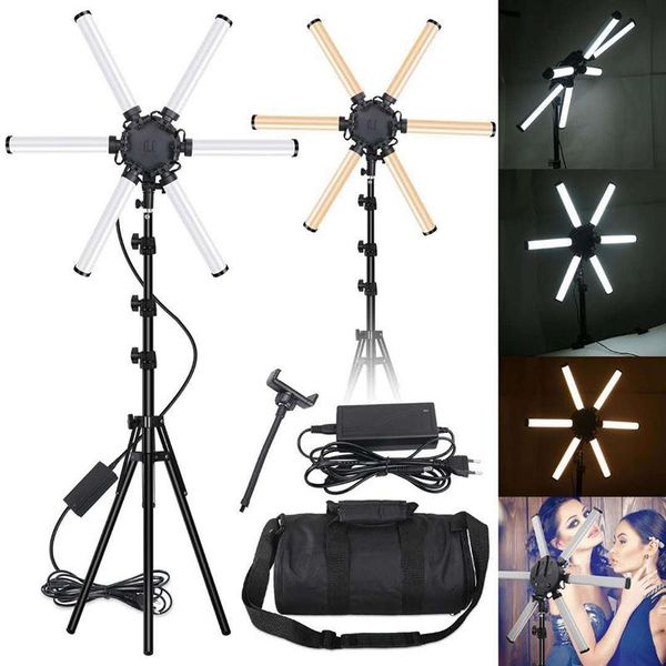 

26 inches pgraphic lighting 6 tubes 3200-5600k multimedia extreme star light camera pgraphy led lamp-eu plug
