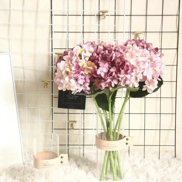 

decorative flowers & wreaths 46cm home decorations artificial flower hydrangea fake silk wedding party floral decor slwq1