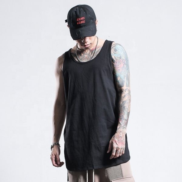 

custom private label new design longline sleeveless t-shirt