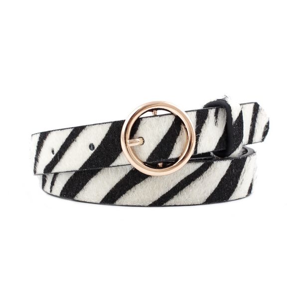 

2019 new fashion women snake zebra leopard print waist belt pu leather gold ring buckle belts for ladies female, Black;brown