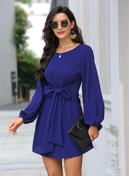 

new fashion women clothing dress spring summer red black blue green pullover streetwear long sleeve casual loose o-neck dress, Black;gray