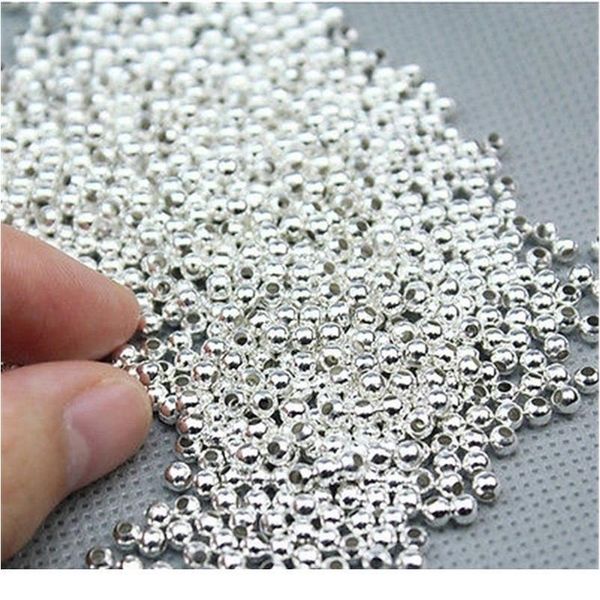 

500pcs 2.5mm loose spacer beads for jewelry making metal ball beads gold silver diy women bracelets acc qylubg