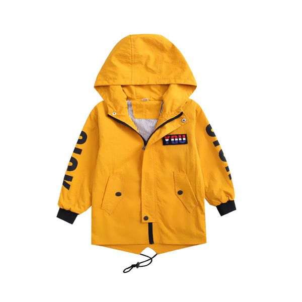 

black yellow cotton teens jacket for girls outerwear letter hooded windbreaker coat kids clothes 7 8 9 10 11 12 years 0930, Blue;gray