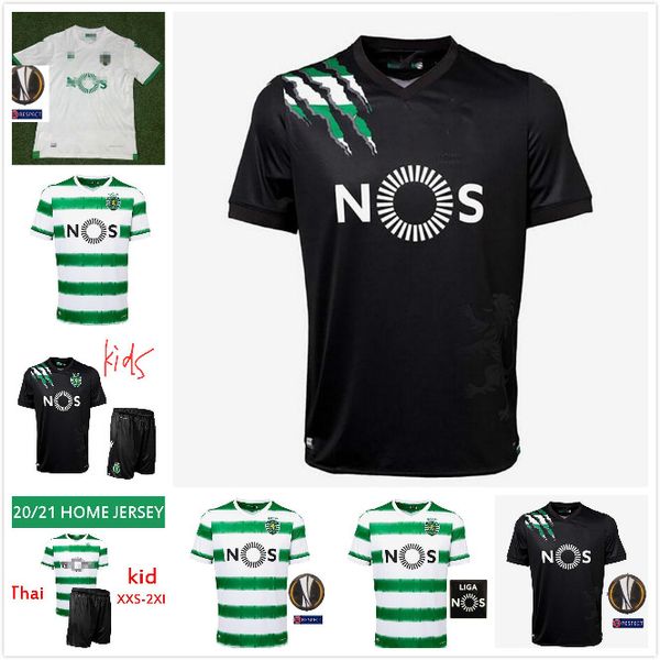 

мужчины детского kit спортивного cp lissabon футбол джерси 2020 2021 лиссабон коутс jovane акуна вендель vietto диаби dost battaglia футбол, Black;yellow