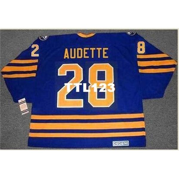 

mens #28 donald audette buffalo sabres ccm vintage retro hockey jersey or custom any name or number retro jersey, Black