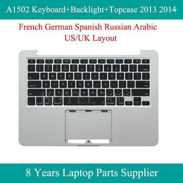 

for pro a1502 2013 2014 ase keyboard backlight azerty french german spanish russian arabic fr ru sp us uk keyboard1