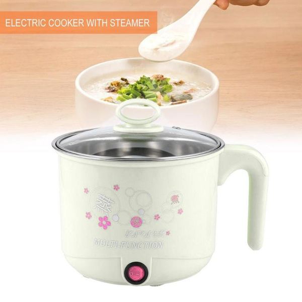 

electric skillets 1.8l multifunction stainless steel cooker with steamer pot noodles pots rice steamed eggs pan soup
