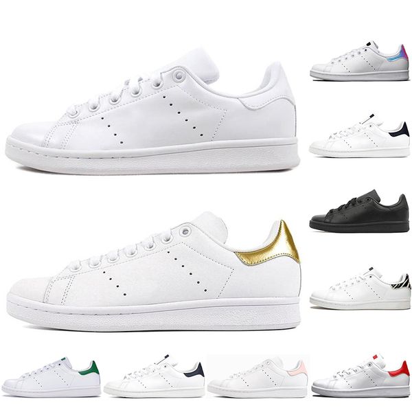 

2020 smith men women flats sneakers pink black white oreo fashion lace up loafers mens casual trainer outdoor platform sports shoes 36-44