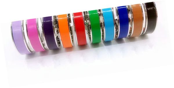 

fashionable 316l titanium steel french 18 color h bracelet for women's french cuff bracelet jewelry, Black