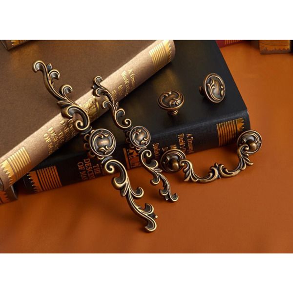 

2 pcs chic drawer knobs bronze drawer pull handle cabinet handle drop pulls kitchen door knobs pulls decorative furniture hardware