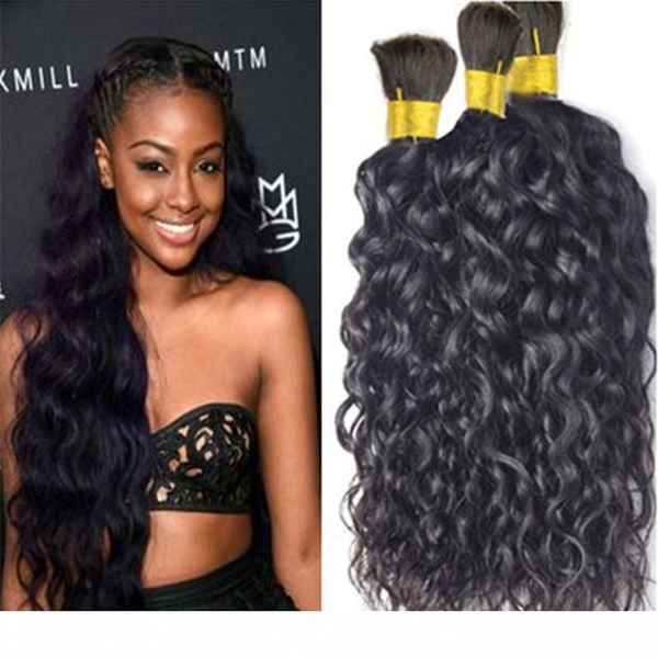 

необработанные волос набухает нет уток 8а лучшее качество человеческого бразильские волосы естественная волна цвет черный # 1b, Black