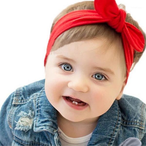 

hair accessories lovely baby girls elastic bow hairband turban knot headband for born kids girls1, Slivery;white