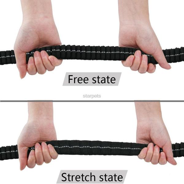 

reflective stitching bungee dog leash elastic dog walkingtraining lead with clicker black reflective s sqcfxj