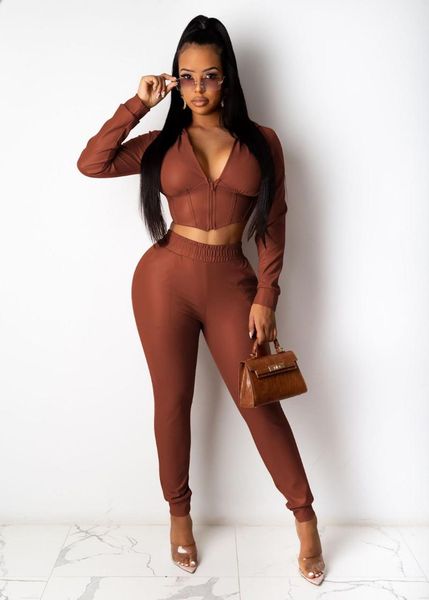 

felyn 2021 ins internet celebrity famous 2 pcs pu women set solid hooded short long pants night club outfits, Gray