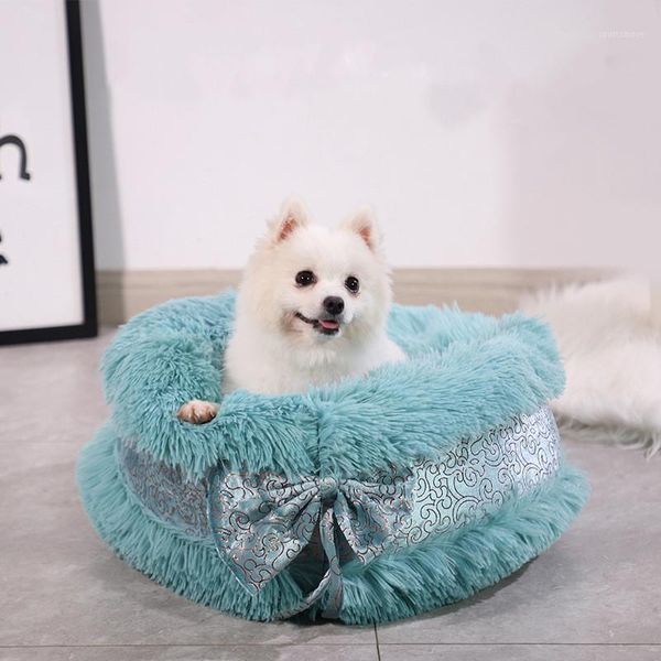 

kennels & pens designer round winter dog bed house non-slip bottom beds for dogs sleeping cats nest pet kennel pets supplies1