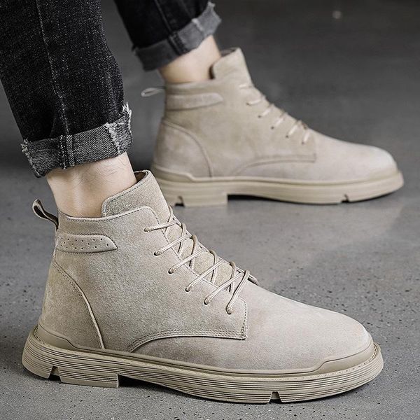 

shoes winter new style martin bootshight-british style worker boot korean-style versatile mid-fash lady shoes -40, Black