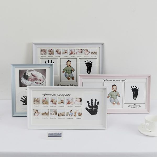 

my first year p frame baby diy handprint footprint 12 months p frame boy girl my 1 year gift craft ink kids p frame lj201105