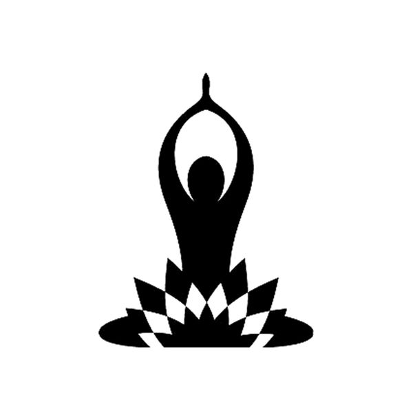 

10.8*13.9 interesting yoga meditation sport vinyl car sticker silhouette accessories motorcycle c16-1971