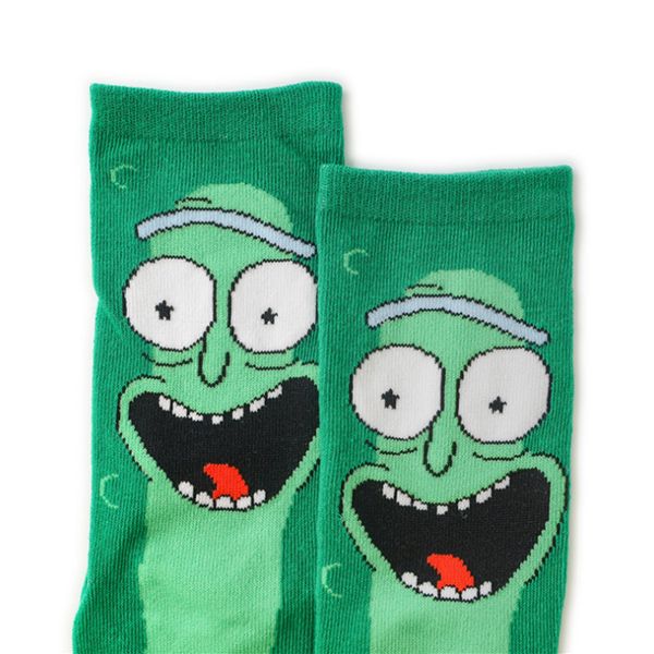 

women harajuku sock rick animated funny happy female socks autumn winter warm long cotton socks men novelty skateboard socks new q1219, Black;white