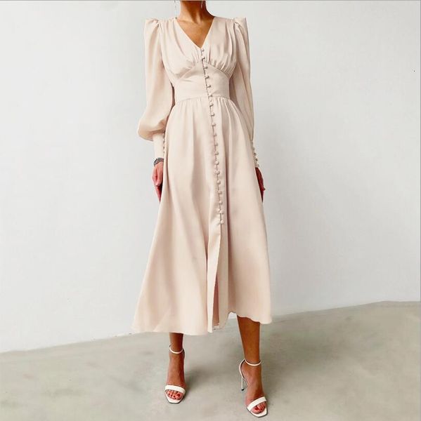 

2021 unique spring breasted party clud high waist long stylish satin v feminine neck midi dress p2147 90e2, Black;gray