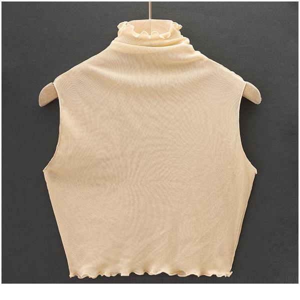 

turtleneck fake collar shirt white mesh fake collar for women detachable fake shirt collar women half shirt qylfyi, Blue;red