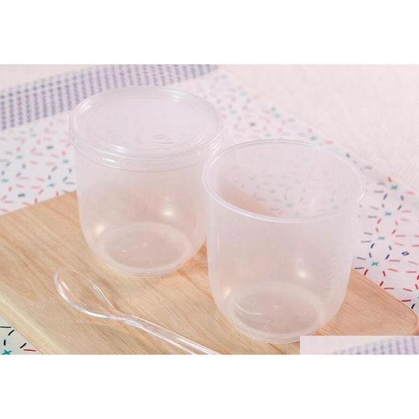 

200ml translucence plastic dessert yogurt cup with lid disposable pudding cup bakery takeaway mo sqcbgu toys2010