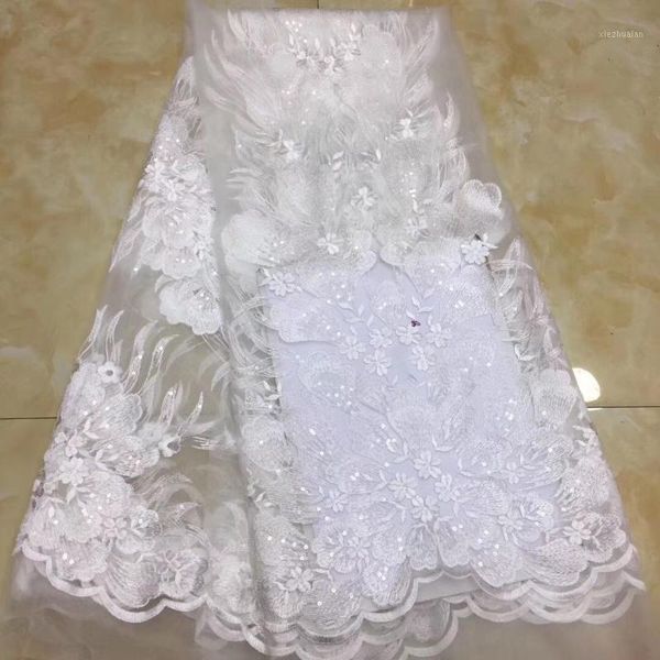 

ribbon arrival african lace fabric 2021 french and sequined nigerian party dress d36131, Pink;blue