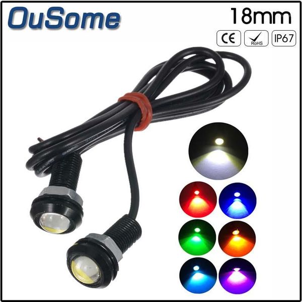 

2pcs led eagle eye light drl daytime running strobe fog lights 9w 12v 24v 18mm reversing parking signal lamp waterproof1