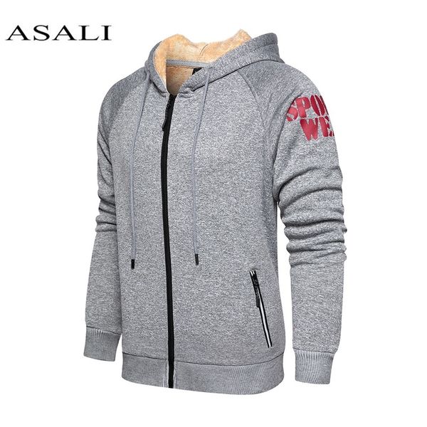 

winter coat casual male fleece suit autumn warm logo printed hooded pullover men/women cardigan kg-662, Black