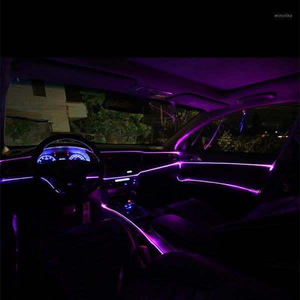 

6m led car neon el strip light sound active remote control rgb interior auto dashboard decorative atmosphere strip lamp 12v1
