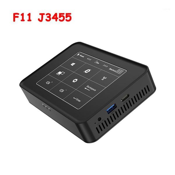 

mini pcs f11 touch panel quad cores pc intel celeron j3455 windows 10 4k htpc 6gb lpddr3l 128gb ssd hd-mi dual band wifi bt4.01