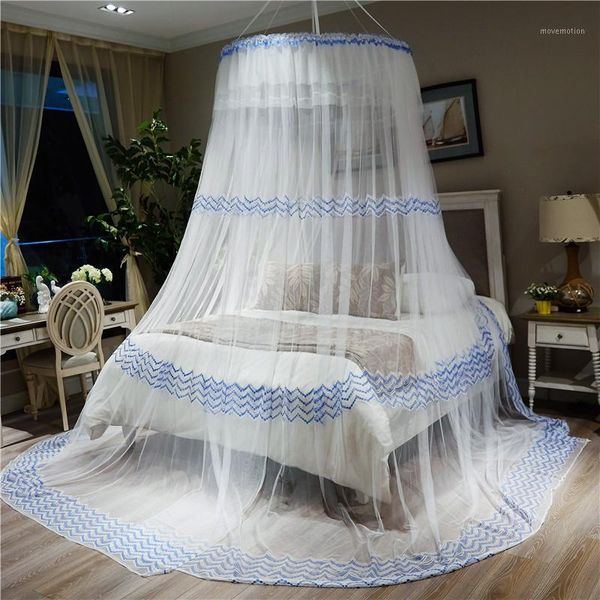 

wave pattern round lace insect bed canopy netting curtain dome mosquito net new house bedding decor summer product1