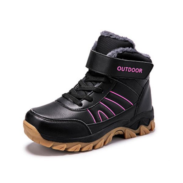 

2021 new snow winter women high-sneakers booties stuffed d-proof'leather-less water in the air boots botine mujer tmzu, Black