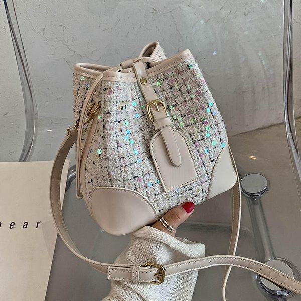 

new french design fashion woolen bucket bag & elegant shoulder bag messenger width 20cm height 19cm thickness 12cm