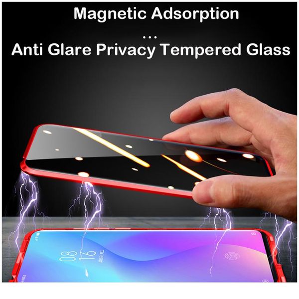 

360 anti peeping privacy magnetic case for xiaomi redmi note 9 8 pro 9s 8t k20 mi 10 9t not jllkae