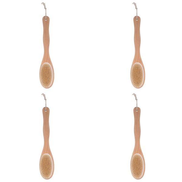 

cleansing long handle wood brushes oval head air bag massage brush pig bristles exfoliating body bathroom accessories 9 95cl b2