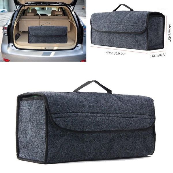 

brand new style large anti slip car trunk compartment boot storage organiser gray case utility tool bag1