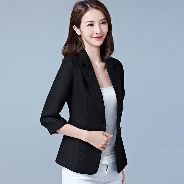 

zoulv formal autumn women's jacket white female office ladies korean fashion blazer feminino plus size 5xl, White;black
